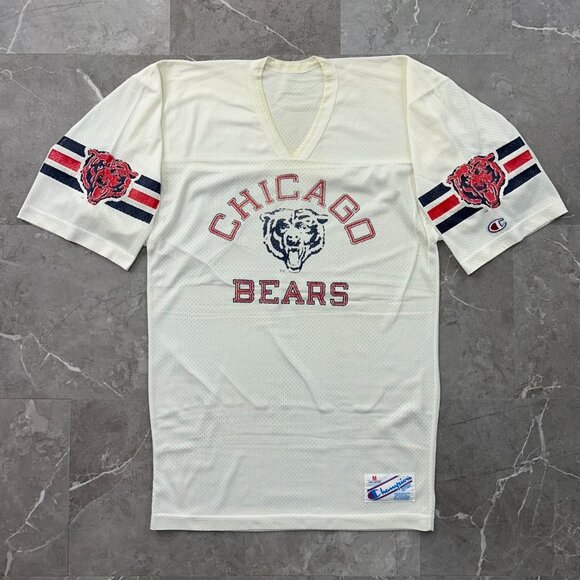 Vintage Champion Chicago Bears Jersey Mens Medium NFL Football Blank Back - Picture 1 of 11